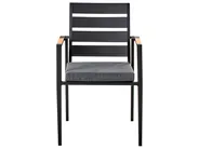 Garden Dining Set 4 Seater MALETTO/TAVIANO with Cushions Metal Black_993869