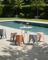 Set of 4 Garden Stools KARAVOS Multicolour