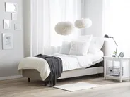 Adjustable Bed Fabric DUKE 80 x 200 cm (EU Small Single) Beige_771752