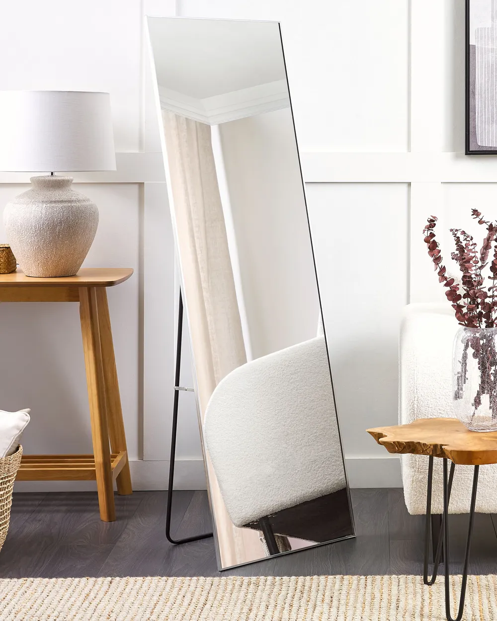 Standing Mirror BEAUVAIS 156 cm Metal Silver