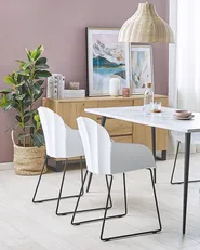 Set of 2 Dining Chairs SYLVA White_783892