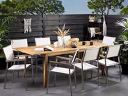 Extending Garden Dining Table CESANA 180/240 cm 100 cm Acacia Wood Light Brown_804554