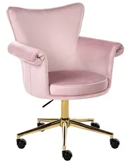 Desk Chair VELENCIA Velvet Pastel Pink_1062281