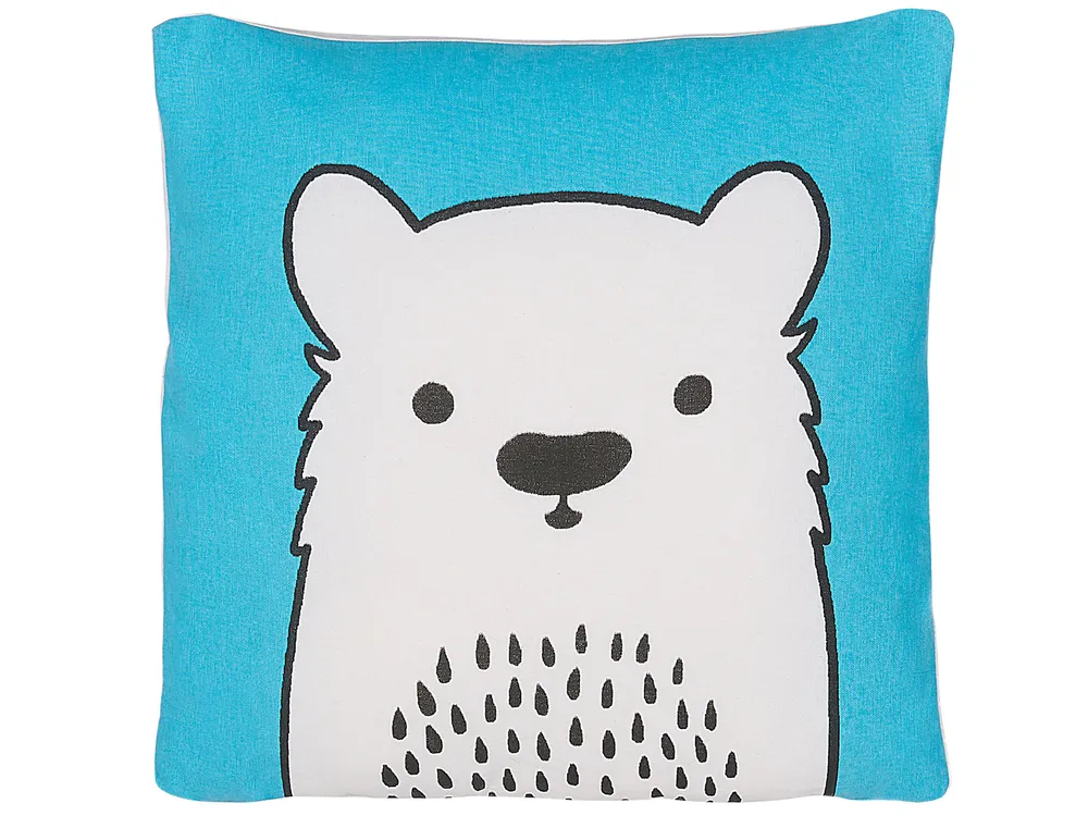 Throw Cushion WARANASI Cotton 45 x 45 cm Blue