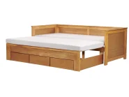 Bed with Storage Drawers Wood CAHORS 90 x 200 cm (EU Single) Brown_912561