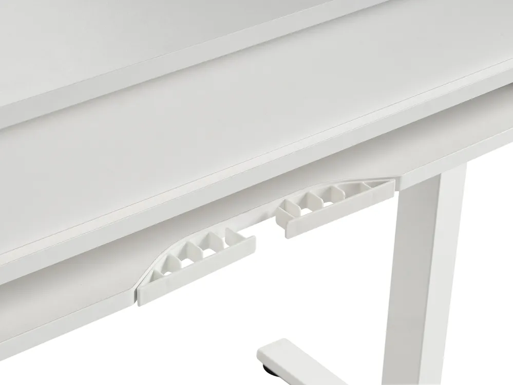 Electric Adjustable Standing Desk WILBANKS 120 cm 60 cm with USB Port White_1031132