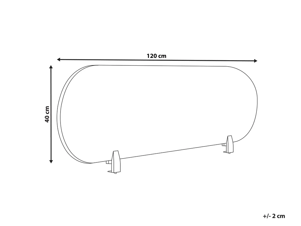 Desk Screen SPARKY 120 x 40 cm Dark Grey_1015367