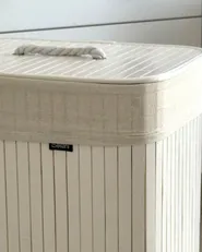 Laundry Basket KOMARI Bamboo White 72 L_1116589