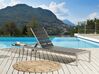 Sun Lounger NARDO Reclining Metal Black/ Silver