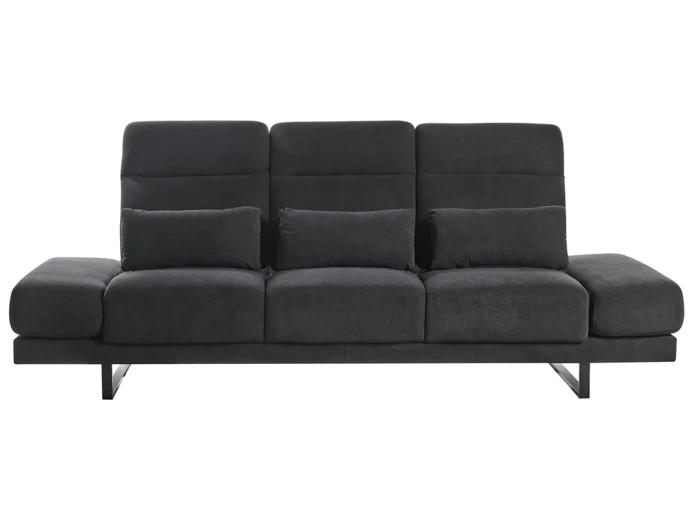 Sofa 3 Seater IKAST Fabric Black