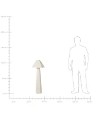 Golvlampa DEMBI Konstlinne Ljusbeige_1017148