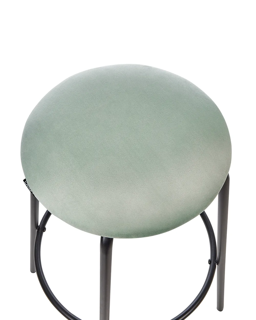 Set of 2 Bar Stools MORTON Velvet Mint Green_916015