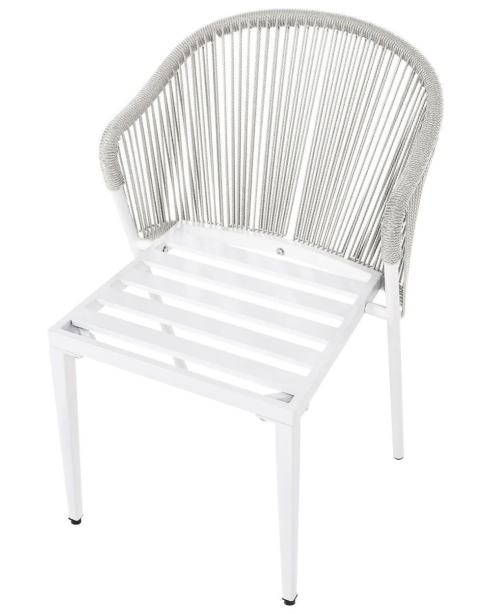 Sett med 2 hagestoler med puter PARANEA Metall Off white_1179679