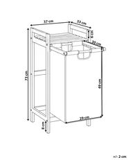 Tvättkorg TOROTAL Bambu Ljusbrun/ Beige 40 L_1136711