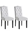 Set of 2 Dining Chairs SHIRLEY Fabric Grey