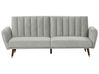 Sofa Bed 3 Seater VIMMERBY Velvet Light Grey