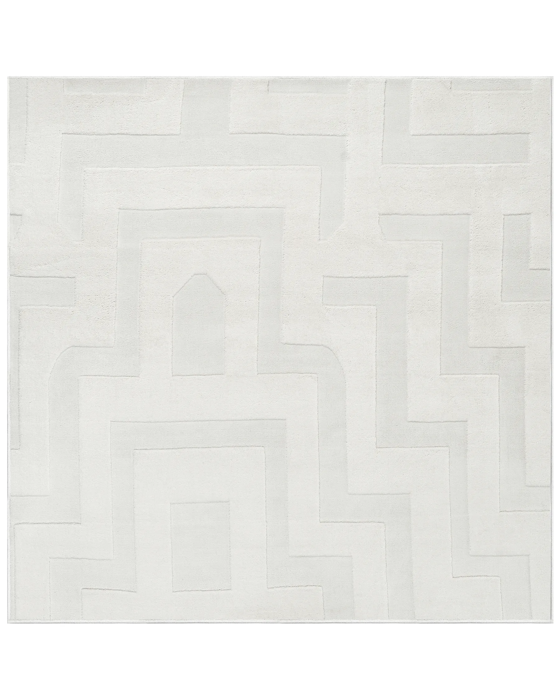 Rug GINGERA Off-White 160 x 160 cm_1124665