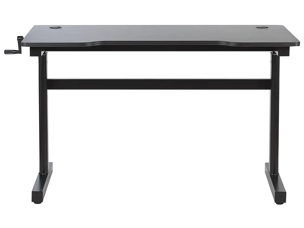 Manual Adjustable Gaming Desk DURBIN 120 cm 60 cm RGB LED Black_795368