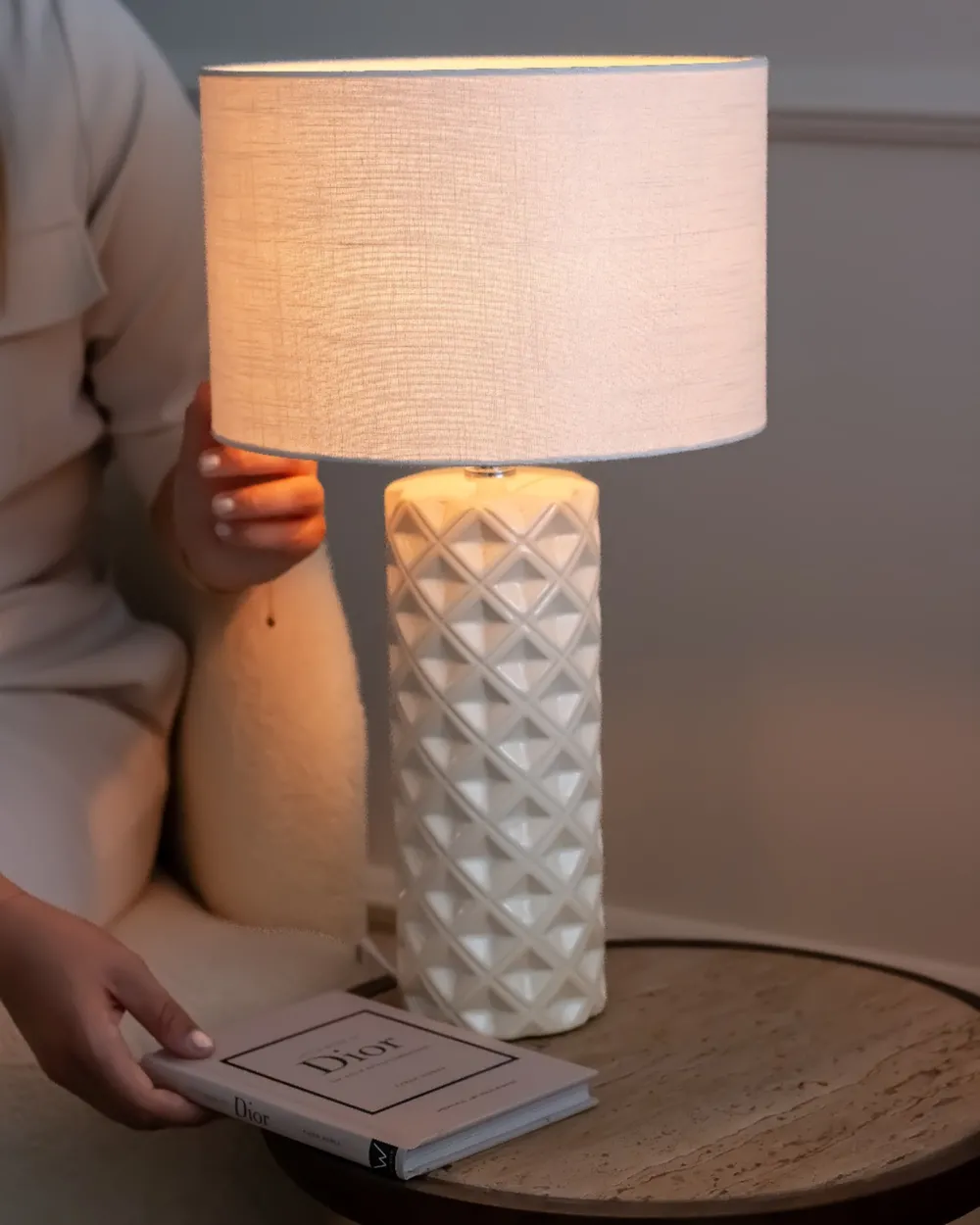 Bordslampa BALONNE Keramik Ljusbeige_1017706