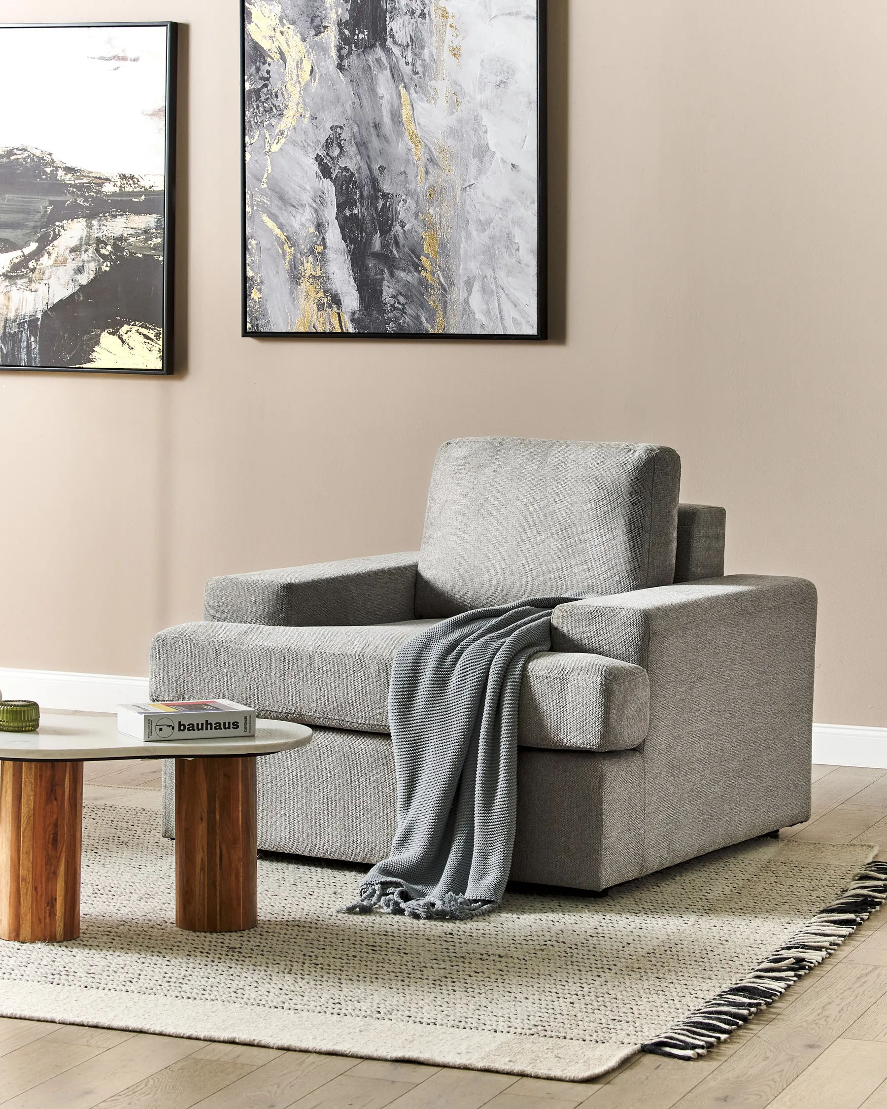 Armchair ALLA Fabric Light Grey_893857