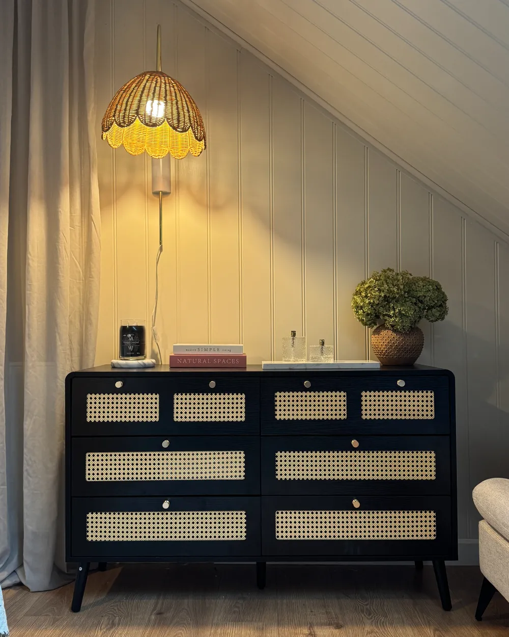 Byrå med 6 lådor MOURA Svart_1026229