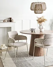 Ruokatuolisetti 2 kpl PAONIA Chenille Vaaleanbeige_1184052