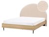 Bed Boucle MILLAY 140 x 200 cm (EU Double) Beige