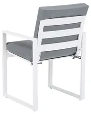 Set of 2 Garden Chairs with Cushions PANCOLE Fabric Grey_739006