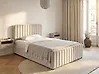Säng med förvaring LUNAN Sammet Beige 120 x 200 cm