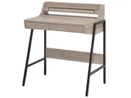 Työpöytä hyllyllä BROXTON 77 cm 46 cm laatikoilla Vaaleanruskea_710662