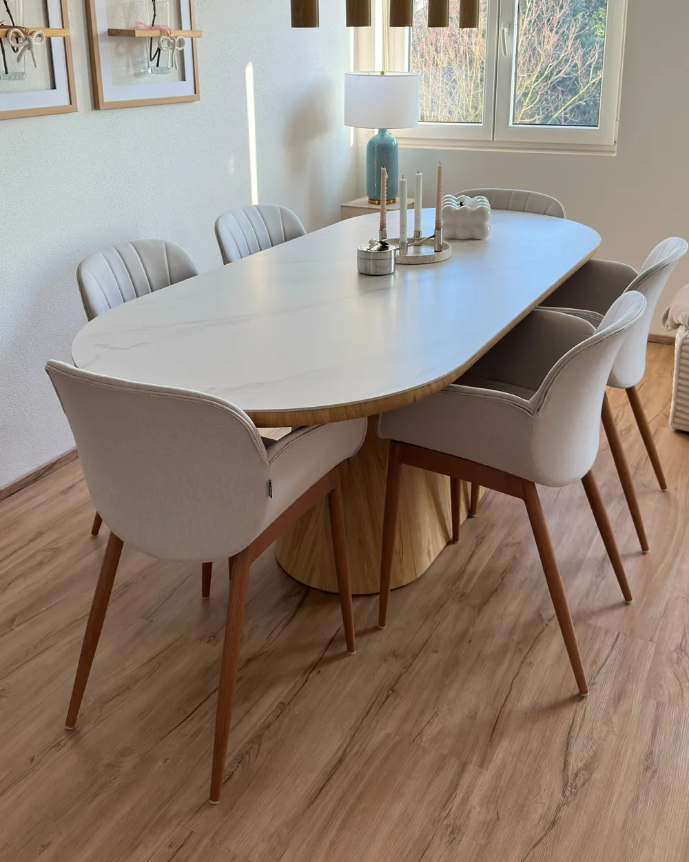 Set of 2 Dining Chairs ALICE Light Grey_979147