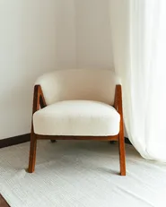 Fåtölj SKEI Bouclé Vit_938037