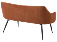 Dining Bench 2 Seater ARENDAL Fabric Golden Brown_1080939