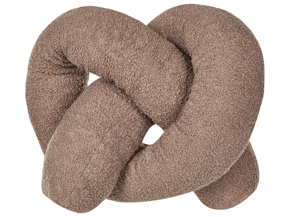 Throw Cushion GLADIOLUS 172 x 14 cm Boucle Brown Solid
