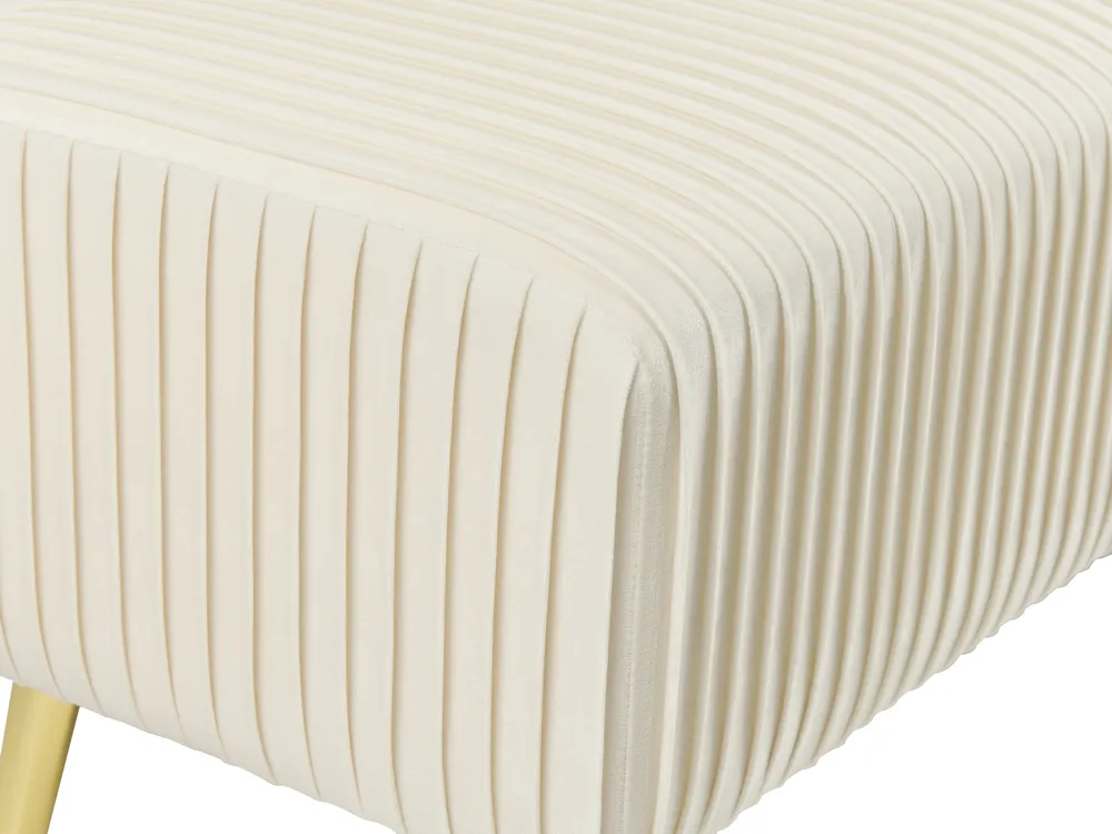 Upholstered Bench PATERSON Velvet Off-White_860460