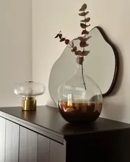 Flower Vase RAZALA 40 cm Glass Multicolour_1177657