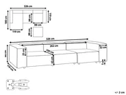 Modular Sofa 3 Seater ARDAL Corduroy Off-White_1007990