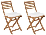 Set of 2 Garden Chair Cushions FIJI 29 x 38 cm Off-White_897792