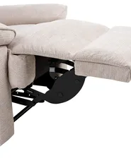 Recliner Chair EVERTON with Footrest Fabric Beige_963725