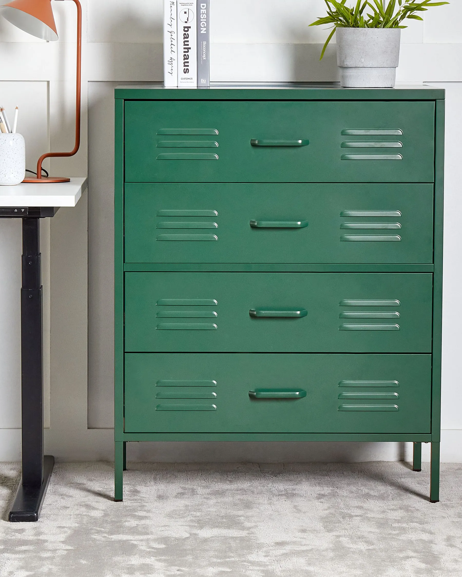 Chest of Drawers ENAGO Metal Dark Green_868178