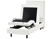 Adjustable Bed Boucle DUKE II 80 x 200 cm (EU Small Single) Off-White_1026197