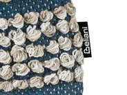 Set med 2 prydnadskuddar DEWBERRY 45 x 45 cm Bomull Blå Geometriskt tryck_1024435