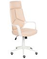Office Chair DELIGHT Faux Leather Peach Pink
