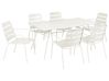 Garden Dining Set 6 Seater TERENZO Metal Light Beige