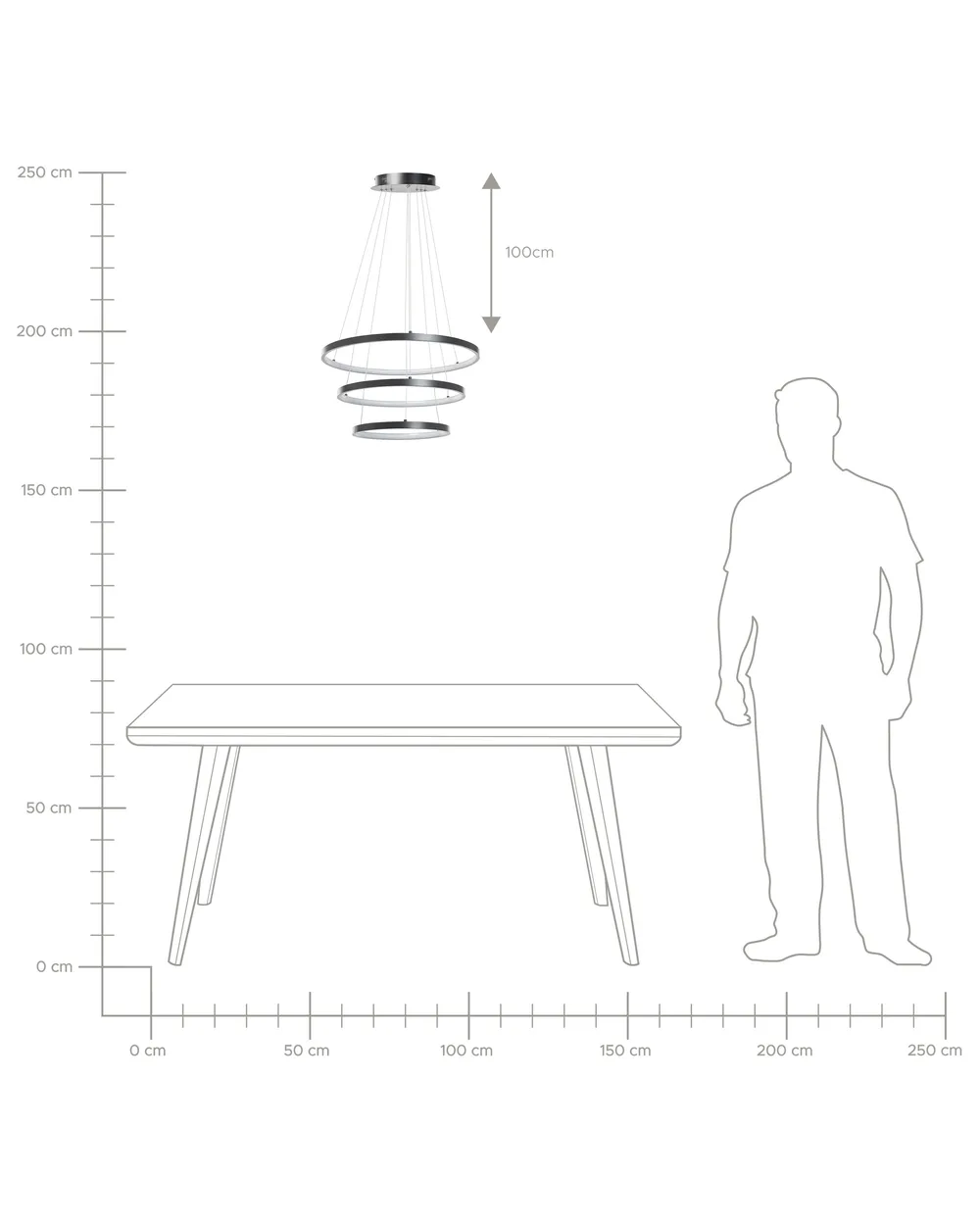 LED-riippuvalaisin ATREK metalli Musta_824486