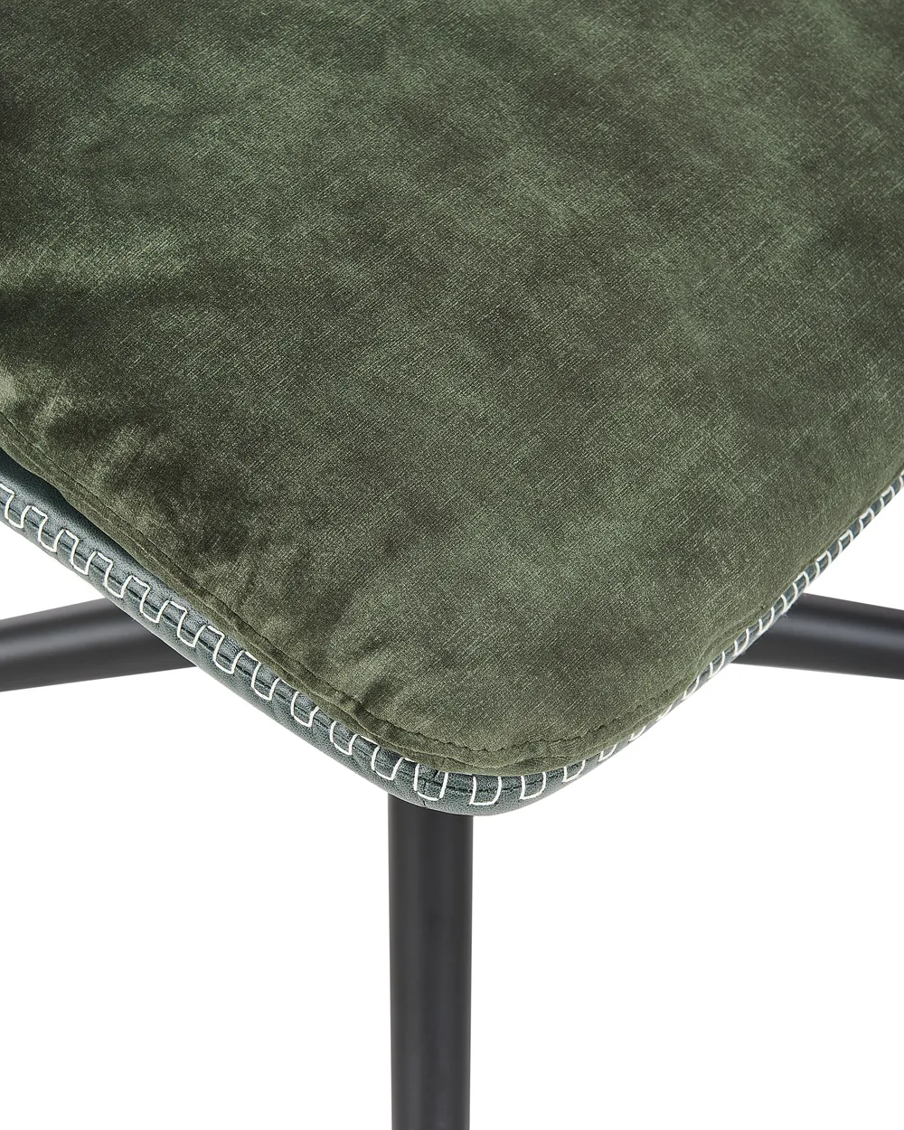 Swivel Armchair EIDE with Footstool Velvet Dark Green_923478