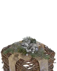 Set of 2 Christmas Decorations INARI 28/21 cm Christmas Gifts Silver_787427