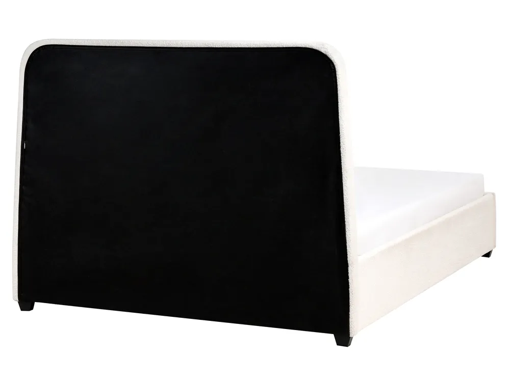 Bed with Storage Drawers SARDENT Boucle Off-White 160 x 200 cm (EU King Size)_1009112