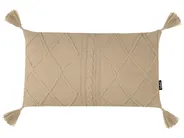 Set of 2 Decorative Cushions CAESIA 30 x 50 cm Cotton Beige Solid_915768
