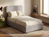Ottoman Bed NANTERRE Chenille Taupe 120 x 200 cm (EU Small Double)